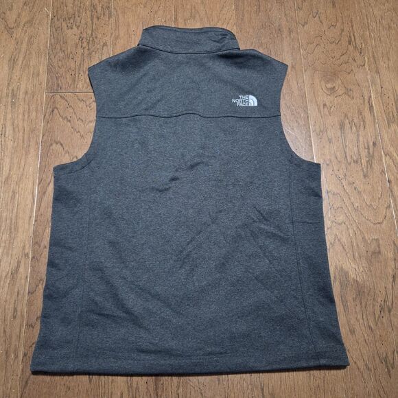 THE NORTH FACE RIDGEWALL Mens Large Gray Windwall Full Zip Pocket Softshell Vest - Picture 6 of 9